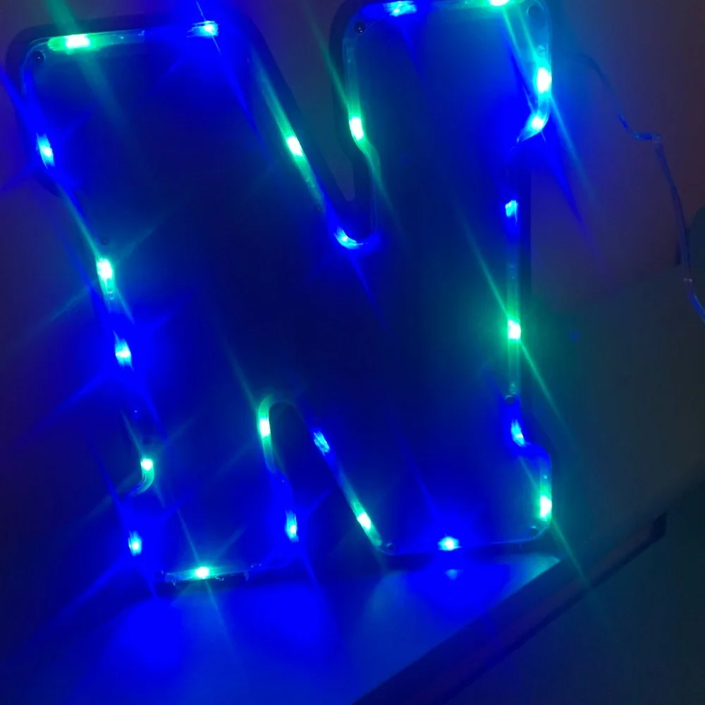 Colorful LED Letter N Light